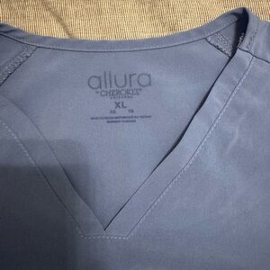 Cherokee Allura V-Neck Scrub Top in Blue
